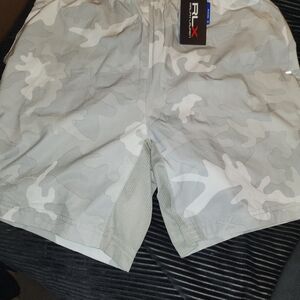 RLX Ralph Lauren Light Gray Camo Swim/Active Shorts